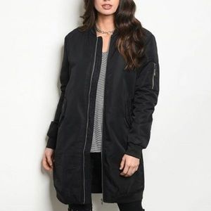 Long Bomber Coat
